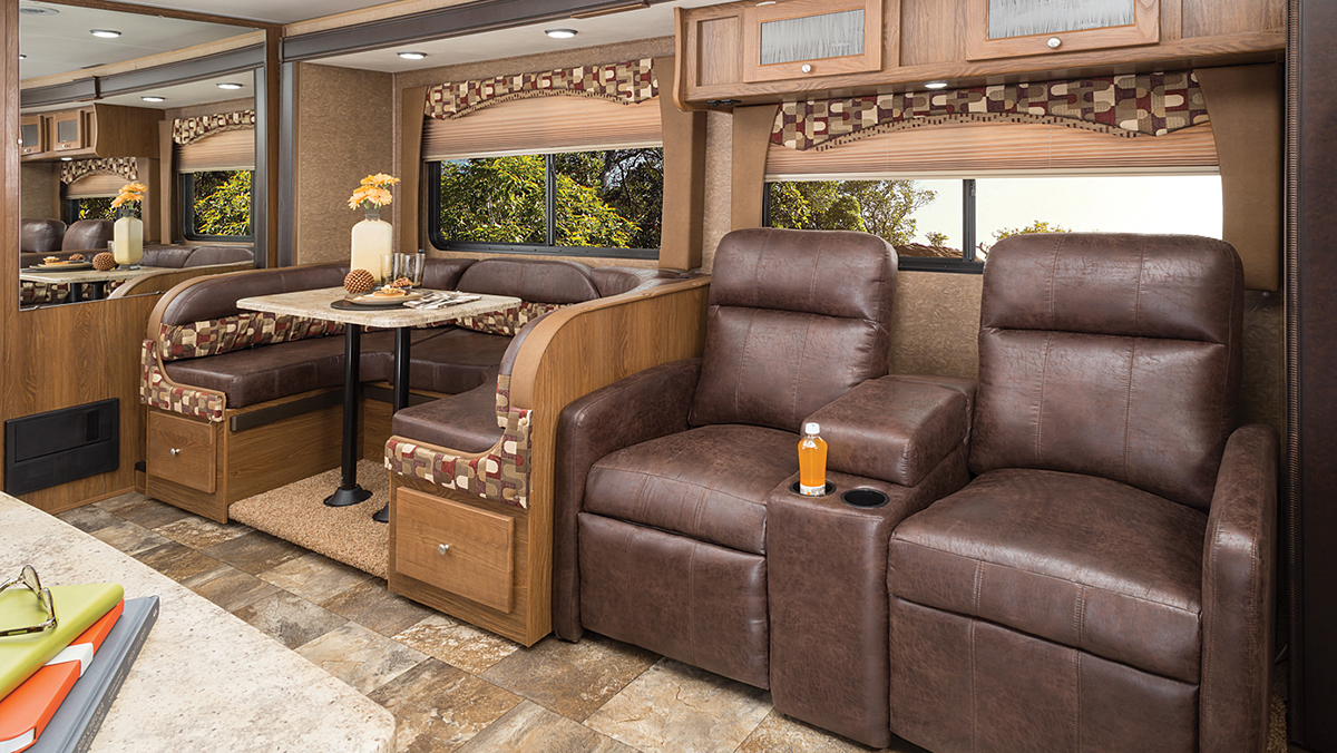 Williamsburg Furniture Class C Motorhome Custom Furniture Dark Brown